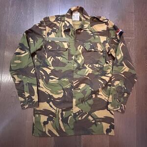 Vintage 1990 Dutch Army Camouflage Field Jacket Men's Size M/L